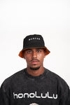 BUCKET HAT BLACK & ORANGE
