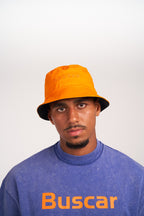 BUCKET HAT BLACK & ORANGE
