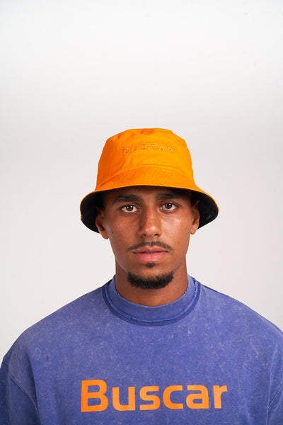 BUCKET HAT BLACK & ORANGE
