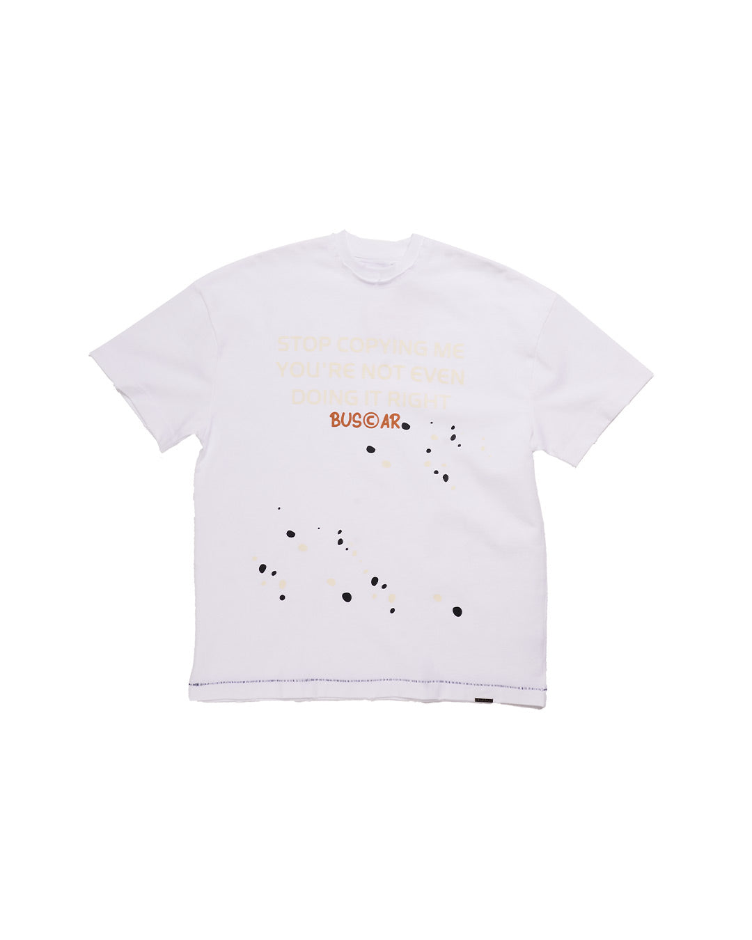 “STOP COPYING ME ” WASHED TEE – WHITE