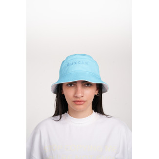 BUCKET HAT WHITE & BABY BLUE 